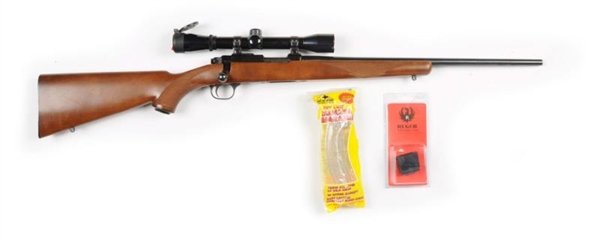 AS NEW RUGER MODEL 77/.22 BOLT ACTION RIFLE.**    