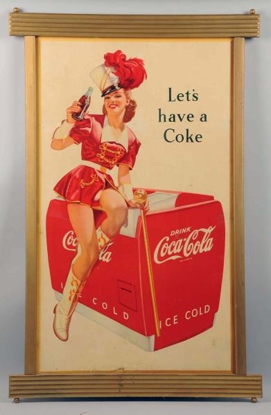 1946 COCA-COLA POSTER & NEW FRAME.                