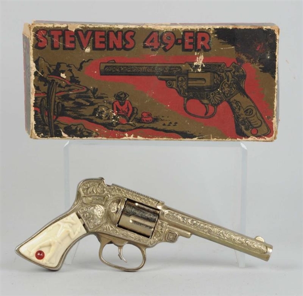 STEVENS CAST IRON 49-ER REVOLVING CYL. CAP GUN.   