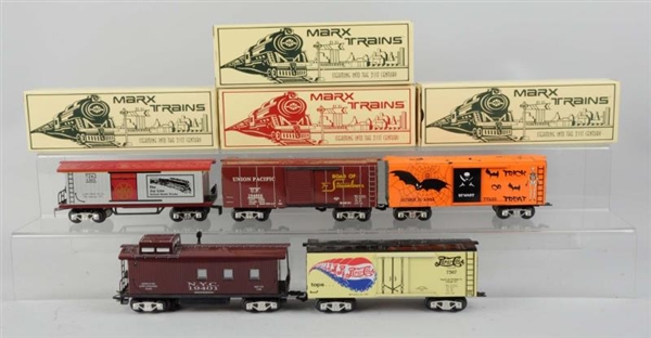 LOT OF 5: MARX FREIGHT CARS.                      