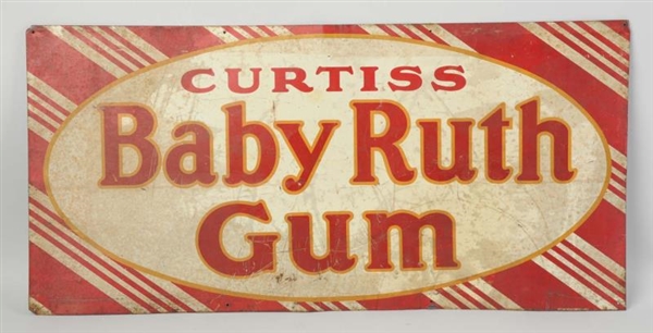 1930S BABY RUTH TIN SIGN.                         