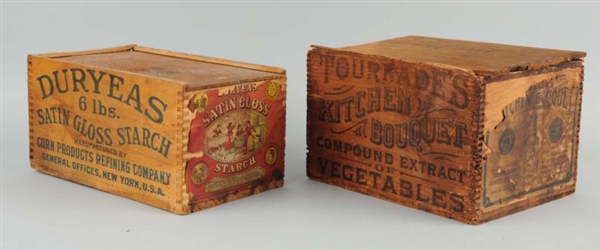 LOT OF 2: WOOD ADVERTISING BOXES.                 