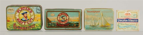 LOT OF 4: PLAYERS TOBACCO TINS.                   