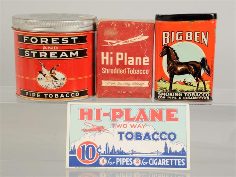 LOT OF 4: TOBACCO ITEMS.                          
