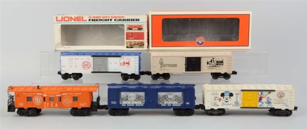 LOT OF 5: ASSORTED LIONEL TCA FREIGHT CARS.       