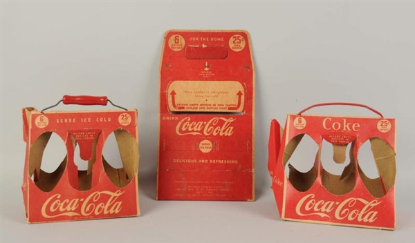 LOT OF 3: 1940S COCA-COLA CARRIERS.               