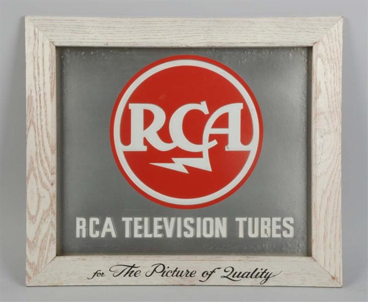 RCA TELEVISION TUBES SIGN.                        