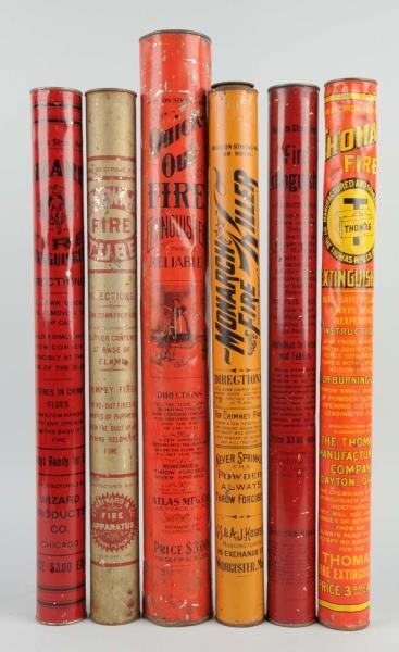 LOT OF 6: FIRE EXTINGUISHERS.                     