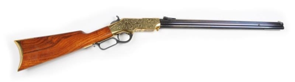 AS NEW FACTORY ENGRAVED UBERTI HENRY RIFLE.**     