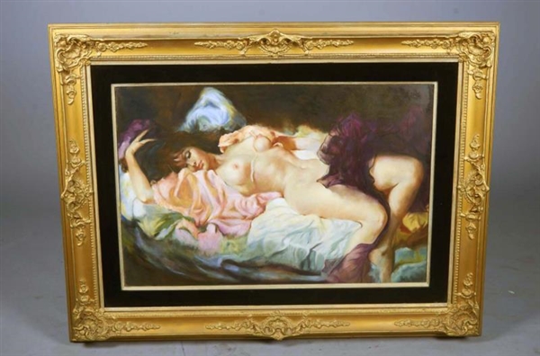 NUDE LADY PRINT IN FRAME                          