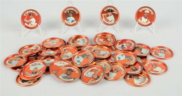 APPROX. 50 1964 TOPPS ALL STAR METAL PLAYER COINS 