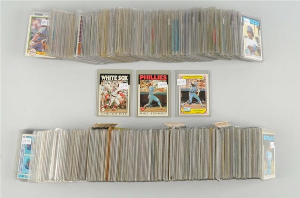 LOT OF OVER 300 1980S BASEBALL CARDS.            