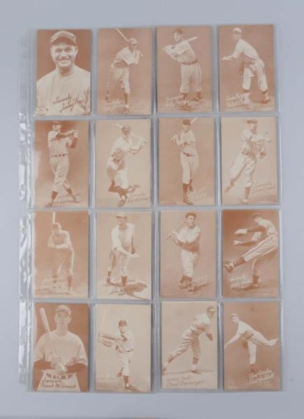 16-1930S & 40S BASEBALL SALUTATION EXHIBIT CARDS. 
