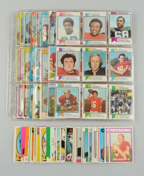  APPROX 200 MOSTLY 1970S TOPPS FOOTBALL CARDS.   