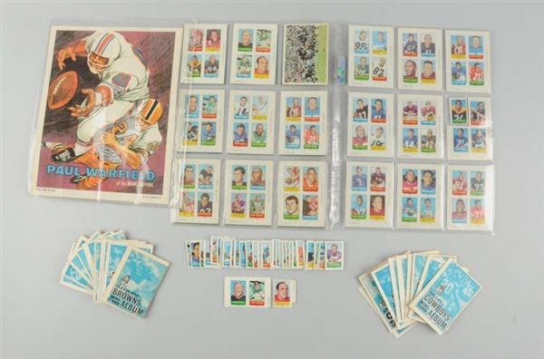MISC. LOT OF VINTAGE FOOTBALL CARDS & POSTERS.    