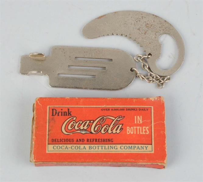 1930S COCA-COLA SAFETY DOOR LOCK IN BOX.          