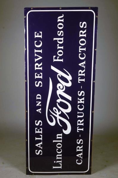 LARGE FORD LINCOLN PORCELAIN ADVERTISING SIGN     