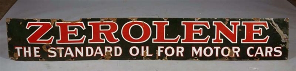 LOT OF 2 SIGNS; ZEROLENE OIL & RED CROWN GASOLINE 