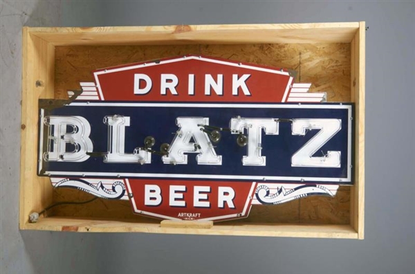 DRINK BLATZ BEER ADVERTISING NEON SIGN            