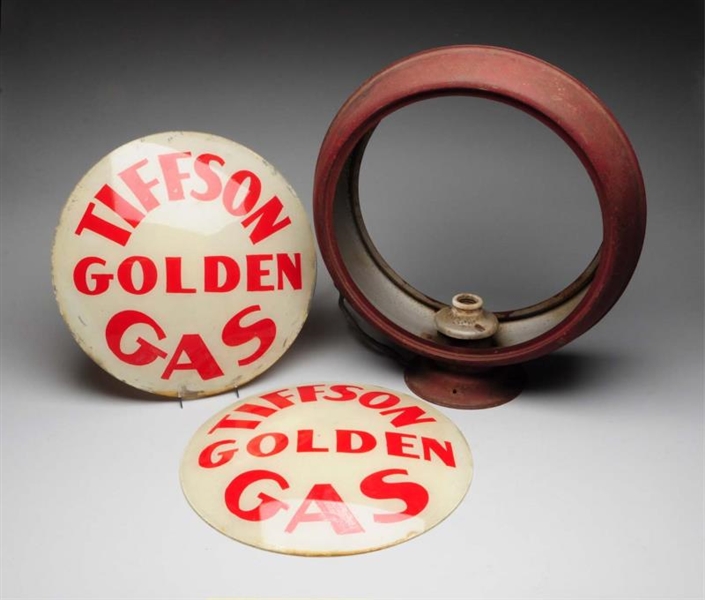 TIFFSON GOLDEN GAS 15" LENSES - NON-FIRED.        