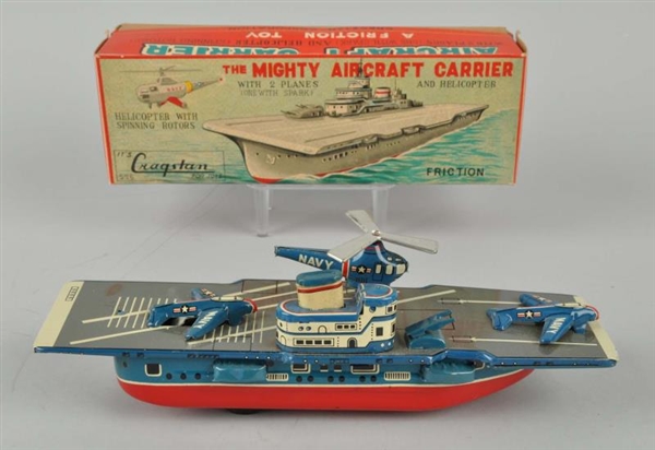 JAPANESE TIN LITHO FRICTION AIRCRAFT CARRIER.     