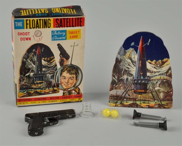 BATTERY-OPERATED FLOATING SATELLITE TARGET GAME.  