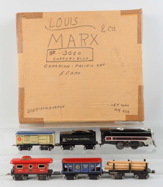 LOUIS MARX PACIFIC TRAIN SET IN BOX.              