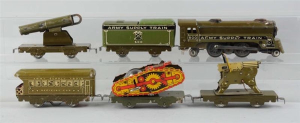 LOT OF 6: ARMY SUPPLY TRAIN SET.                  