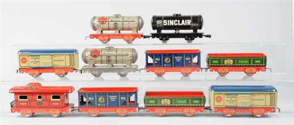 LOT OF 10: MARX FREIGHT CARS.                     