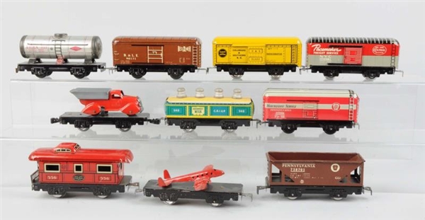 10 INTERESTING MARX 6" FREIGHTS.                  