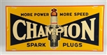 CHAMPION SPARK PLUGS MORE POWER MORE SPEED.       