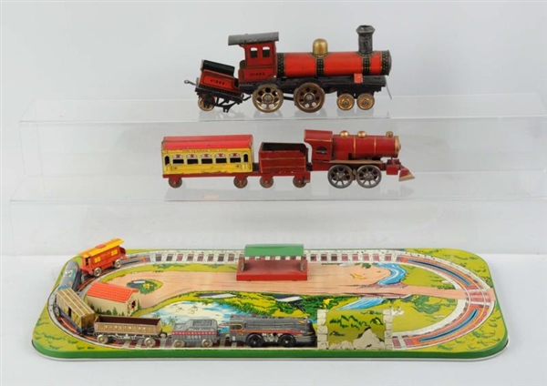 GROUPING OF ASSORTED TOY TRAINS.                  