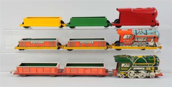 LOT OF 9: COURTLAND TOY TRAINS.                   