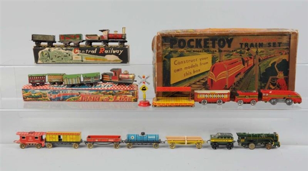LOT OF 3: JAPANESE TIN TOY TRAINS.                