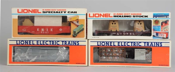 LOT OF 4: LIONEL OPERATING OR LIGHTED FREIGHTS.   