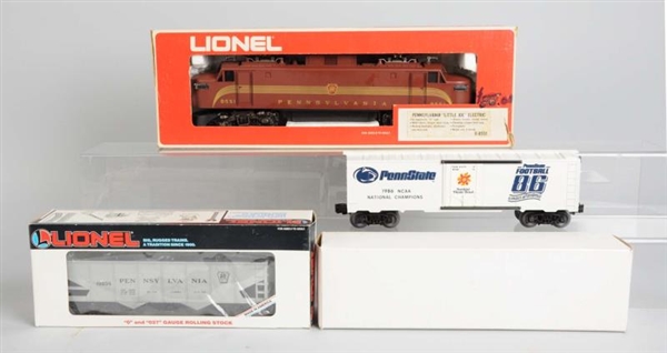 LOT OF 3: LIONEL 8551 PRR EP5 & TWO FREIGHTS.     