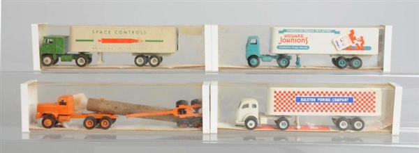 LOT OF 4: EARLY WINROSS TRACTOR TRAILERS.         