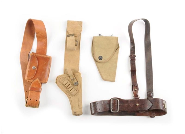 LOT OF 4: BELTS & HOLSTERS                        
