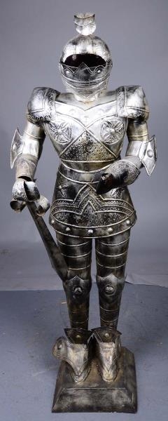 STANDING KNIGHT IN ARMOR WITH SWORD               