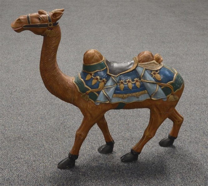 CARVED WOOD CAMEL                                 