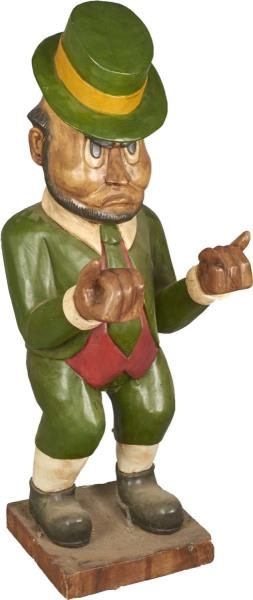 CARVED WOODEN PAINTED LEPRECHAUN                  