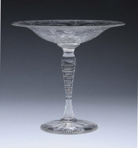 PAIRPOINT CUT CRYSTAL COMPOTE.                    