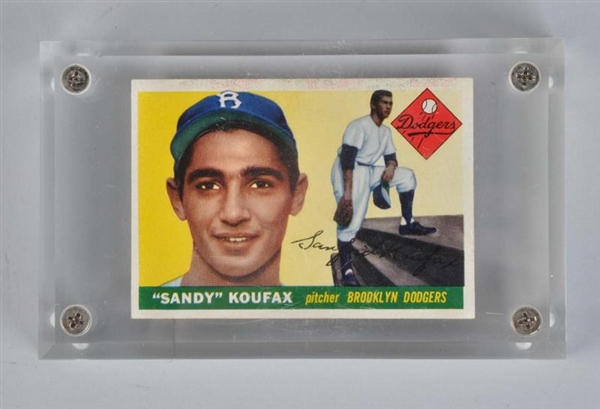 1955 TOPPS SANDY KOUFAX ROOKIE BASEBALL CARD.     