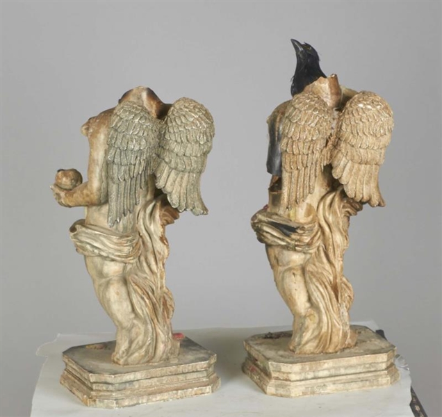 PAIR OF HEADLESS ANGELS HAUNTED HOUSE DECOR       