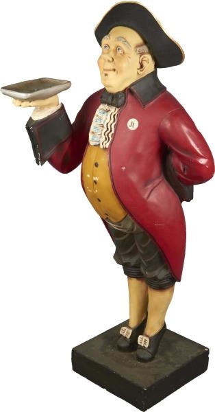 JT THE BUTLER HOLDING TIP TRAY STATUE             
