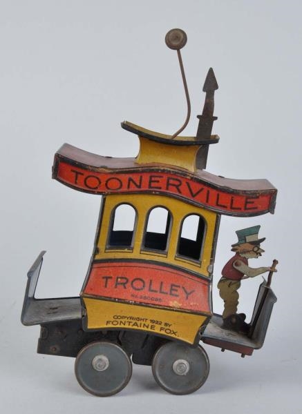 GERMAN NIFTY TIN LITHO WIND-UP TOONERVILLE.       