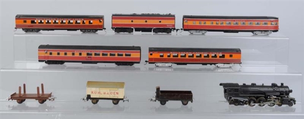 LOT OF 9: ASSORTED HO TRAINS.                     