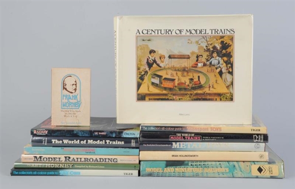 LARGE GROUPING OF MISC BOOKS ON RAILWAY MODELING. 