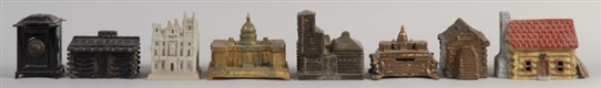 LOT OF 8: VARIOUS BUILDING BANKS.                 