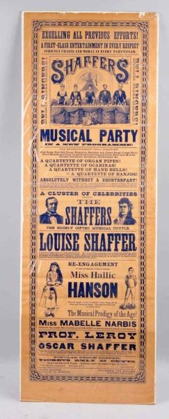 SHAFFERS FAMILY ENTERTAINMENT POSTER.            